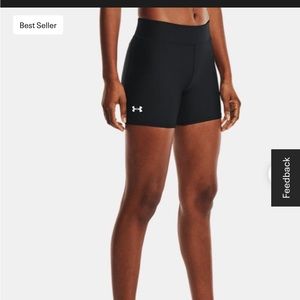 2 Pairs Under Armour HeatGear Middy Shorts